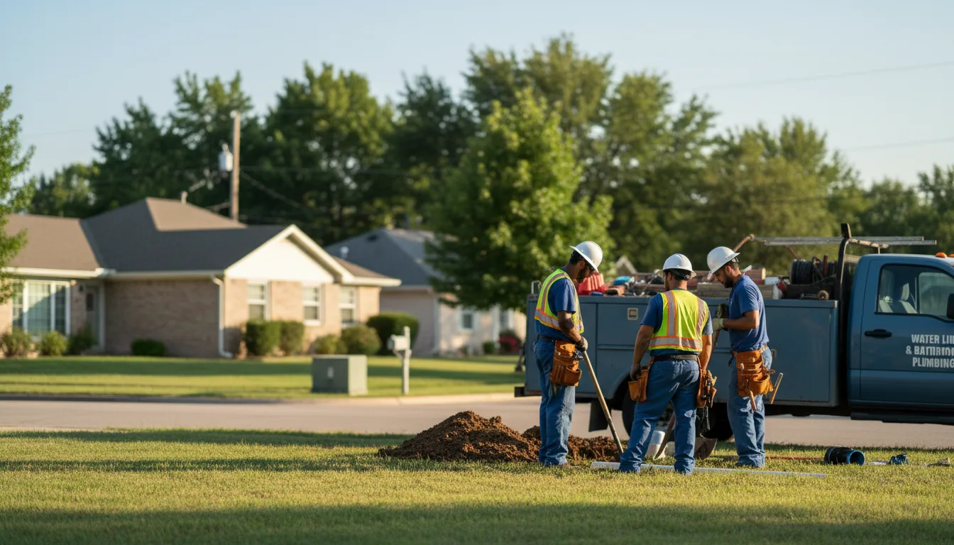 Residential water line and bathroom plumbing service in Midway, AL